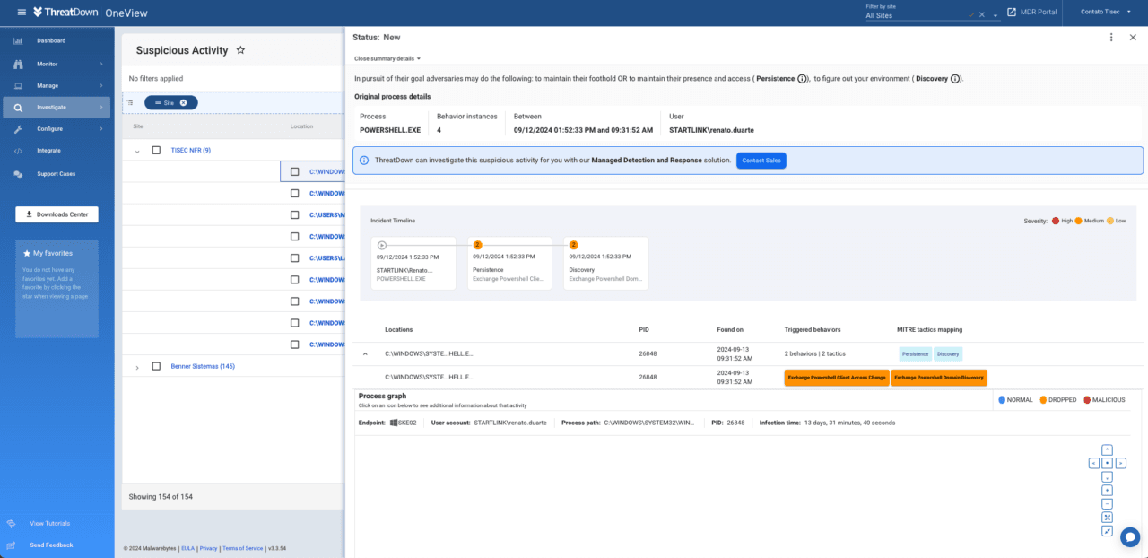 Malwarebytes deteção e Resposta a Ameaças (EDR)