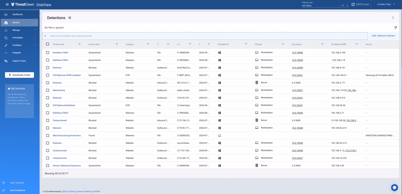 Malwarebytes Proteção em tempo real