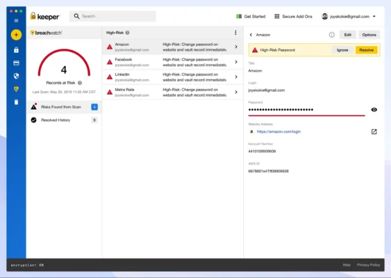 Vazamento de credenciais