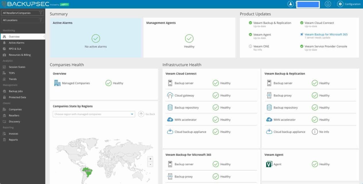 Serviço de Backup em Nuvem - Veeam BaaS TI Sec