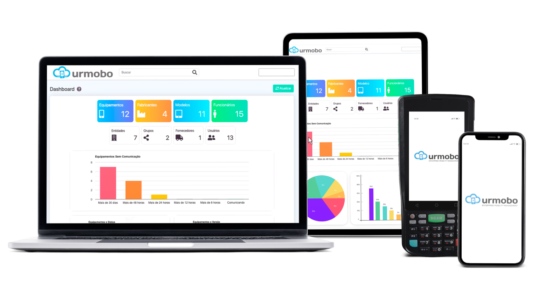 Mockup Urmobo em dispositivos móveis