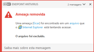 antivírus ESET bloqueando ataque de ransomware em rede corporativa